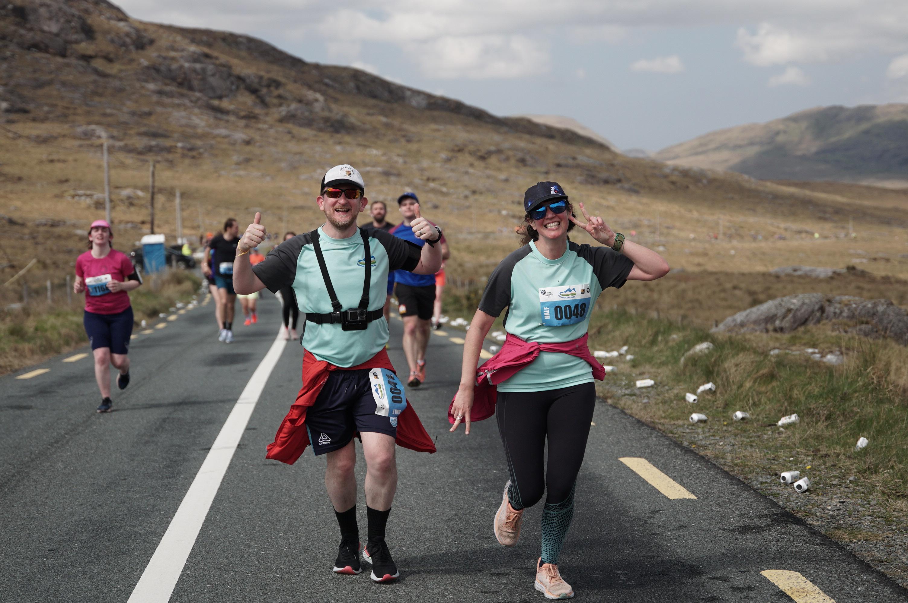 hero image of people running.